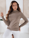 Ženski pulover s polovičnim rolojem TARLENA beige Dstreet MY2484