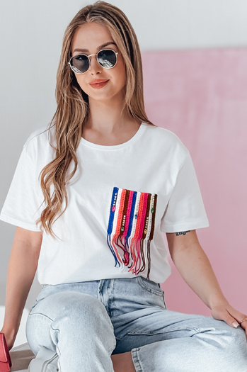 Ženska majica FROND bela Dstreet RY2601