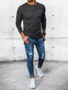 Moška majica z dolgimi rokavi Barva Temno siva DSTREET LX0561