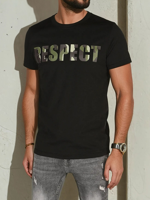 Moška majica s potiskom črna Dstreet RX5667