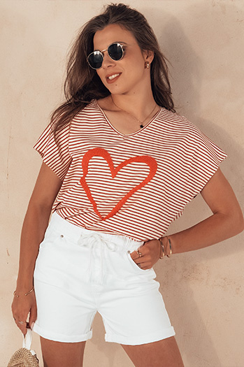 Ženske kratke hlače BEACH VIBE white Dstreet SY0389