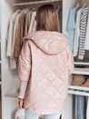 Ženska prehodna prešita jakna oversize PUFFILOF roza Dstreet TY4854