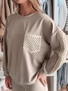Ženska bluza LUXEEN mocha Dstreet RY2794