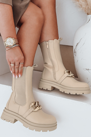 Ženski škornji NIGHTWALK beige Dstreet ZY0493