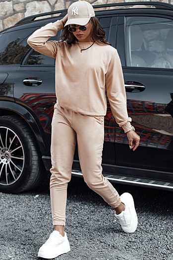 MILIAN temno bež ženski komplet trenirke Dstreet AY1107