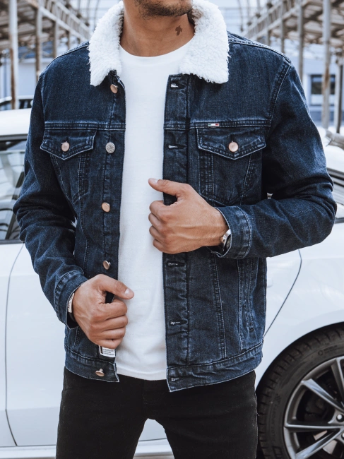 Moška jeans jakna Barva Mornarica DSTREET TX4109