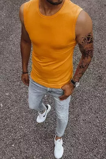 Moška navadna majica Barva Oranžna DSTREET RX4915