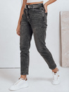 Ženske kavbojke mom fit black Dstreet UY2740