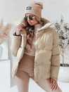 Ženska prešita zimska bunda LARO light beige Dstreet TY4703
