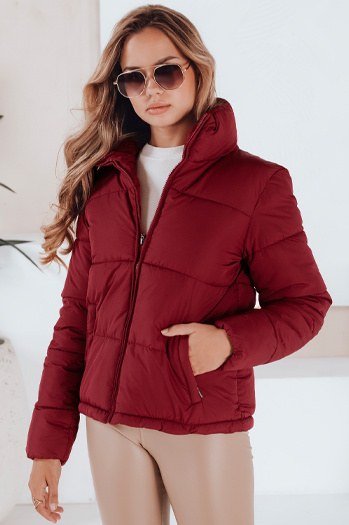 Ženska prešita zimska jakna LAROSE maroon Dstreet TY5218