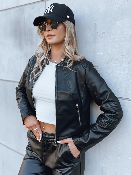 Ženska ramones jakna CHIC STYLE Barva Črna DSTREET TY3897