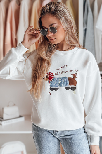 Ženska bluza z vezenino DOGSWEETY bela Dstreet BY1478