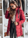 Ženska zimska jakna s kapuco GABRIELLE maroon Dstreet TY4920