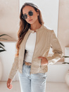 Ženska usnjena jakna ROCKMISS beige Dstreet TY5215