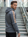Moška siva jopa s kapuco Dstreet BX5945