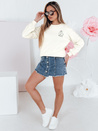 Ženska bluza z vezenjem CHERSOFT ecru Dstreet BY1400