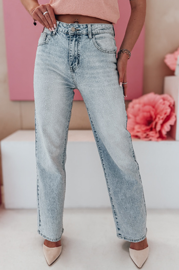 Ženske široke hlače iz džinsa DIAMONTI blue Dstreet UY2475