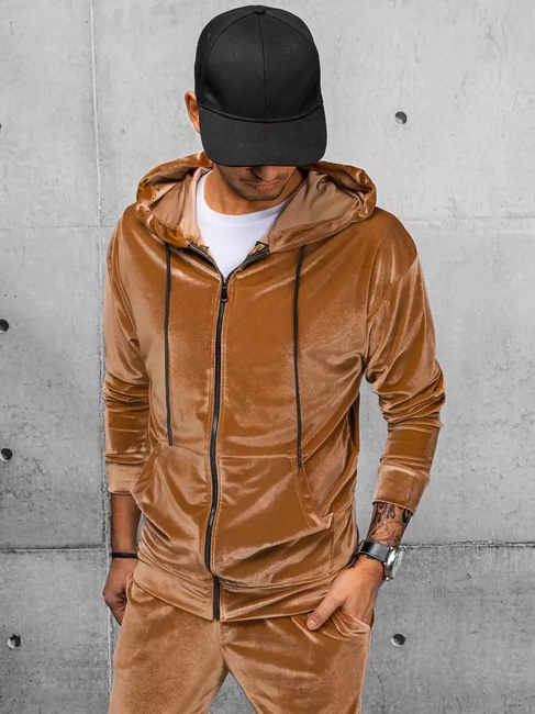 Moška jopa z zadrgo Barva kamela DSTREET BX5542