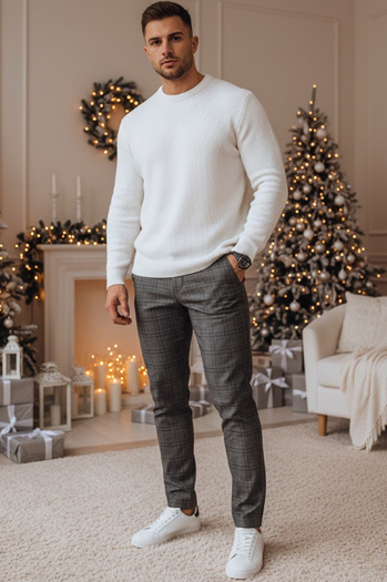 Moške vsakdanje temno sive hlače Dstreet UX4399z