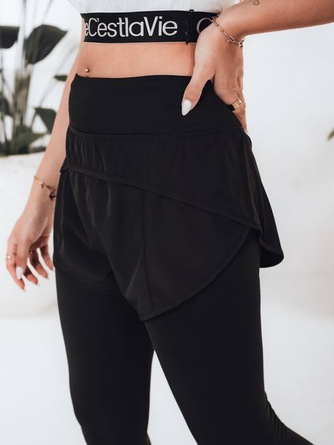 Ženske športne gamaše GIRLJUMP black Dstreet UY2722