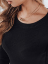 Ženski rebrasti pulover NOLVIE black Dstreet MY2492