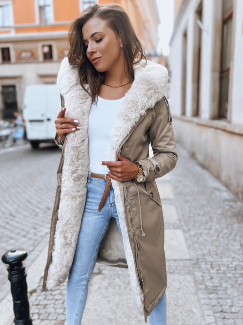 Ženska zimska jakna HARPERSOFT beige Dstreet TY3687