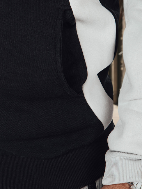 Moška jopa z zadrgo in pokončnim ovratnikom črna Dstreet BX5909