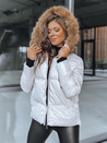 Ženska prešita zimska jakna SPARKLE siva Dstreet TY3952