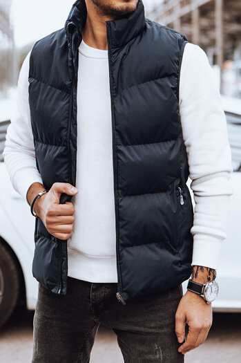 Moški prešit telovnik Barva Mornarica DSTREET TX4570