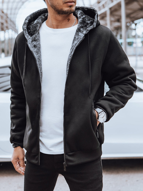 Moška jopa z zadrgo Barva Črna DSTREET BX5597