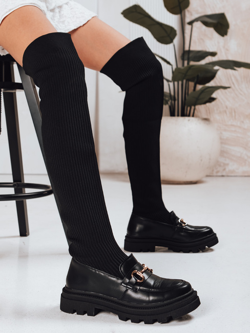 Ženski škornji z nogavicami črne barve Dstreet ZY1312