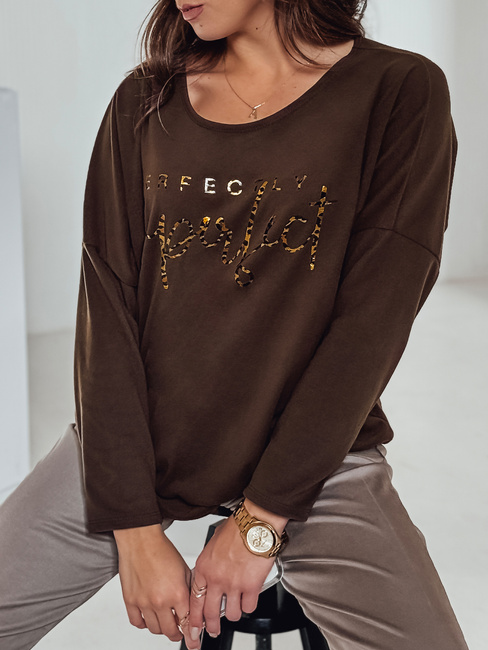 Ženska bluza PERFSTYLE čokoladna Dstreet RY2667