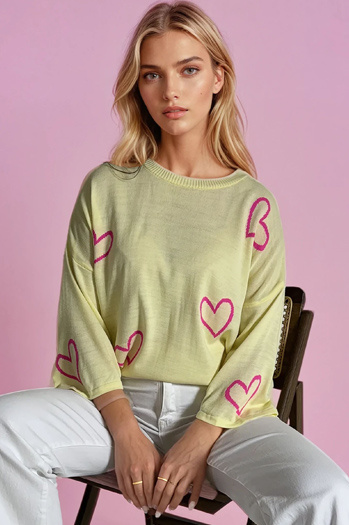 Ženski oversize pulover SWEET HEART Barva Limona DSTREET MY1926