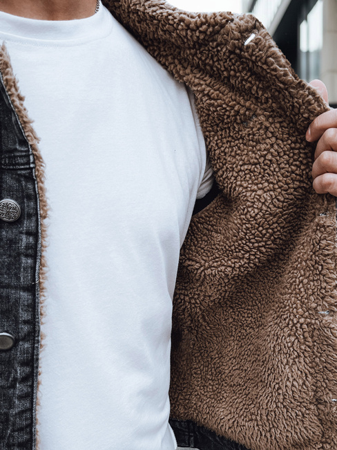 Moška izolirana jeans jakna črna Dstreet TX4725z