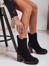 Ženski semiš škornji črni Dstreet ZY1319