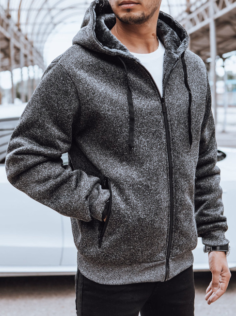 Moška jopa z zadrgo Barva Temno siva DSTREET BX5598