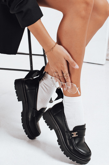 Ženski črni mokasini Dstreet ZY1122