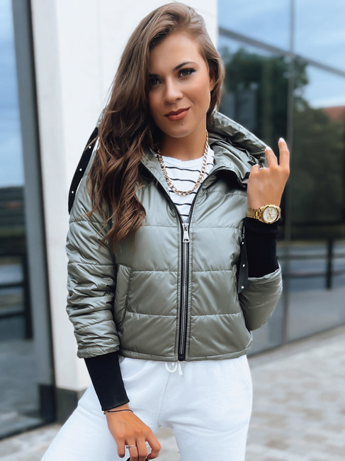 Ženska prešita jakna AURORA  Barva Zelena DSTREET TY3722 