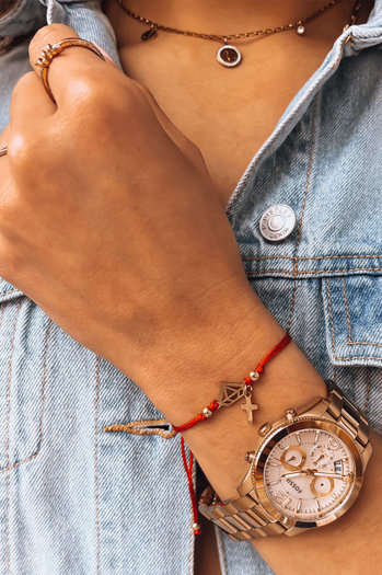 Ženska zapestnica HEARTBEAT Barva rdeča DSTREET LY0078