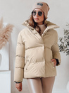 Ženska prešita zimska bunda LARO light beige Dstreet TY4703