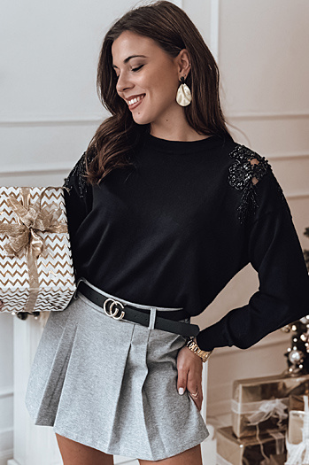 Ženski pulover ORELIS black Dstreet MY2371