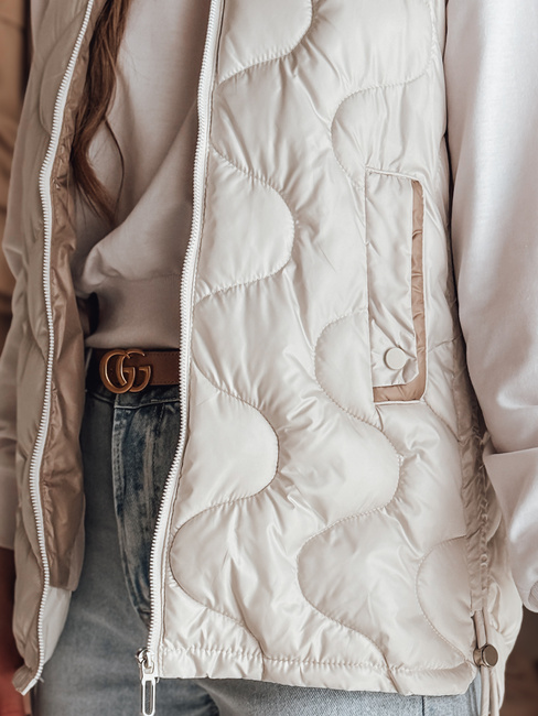 Ženski prehodni prešiti telovnik VESOLITA svetlo siva Dstreet TY4882