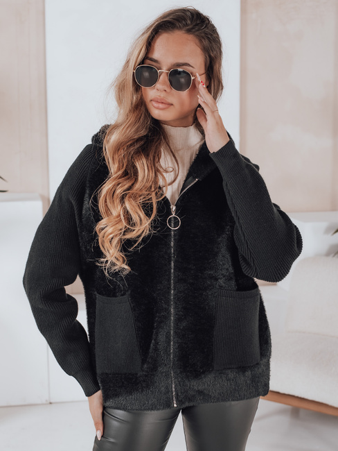 Ženska jakna iz alpake KATHERINE Barva Črna DSTREET NY0481z