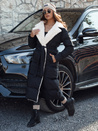 Ženska zimska bunda BALLMODA dolga s krznom črna Dstreet TY4586_1
