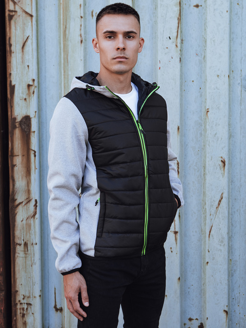 Kurtka męska przejściowa pikowana szara TX4862