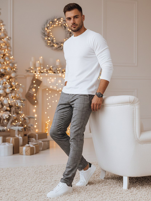 Moške vsakdanje temno sive hlače Dstreet UX4403z