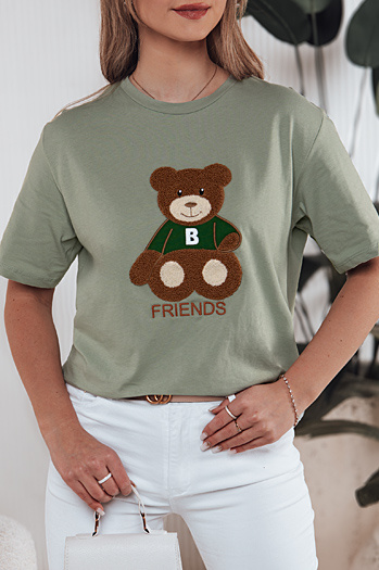 BAREN ženska majica temno zelena Dstreet RY2539