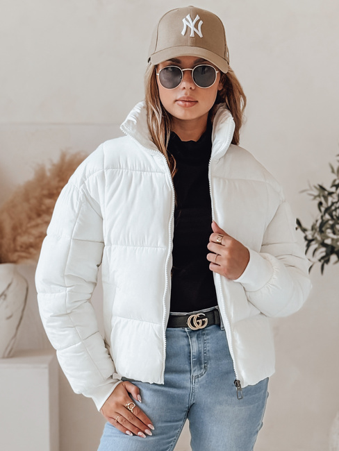 Ženska zimska kratka prešita jakna VIBEGIRL white Dstreet TY4947