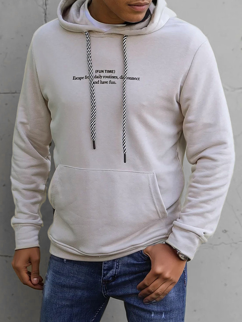 Moška jopa s kapuco Barva Ecru DSTREET BX5460