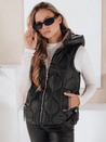 Ženski prešiti telovnik s kapuco MISSVEST black Dstreet TY5022
